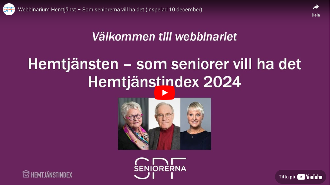 Hemtjänst – som seniorerna vill ha det