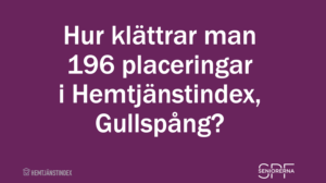 Hur klättrar man 196 placeringar, Gullspång?